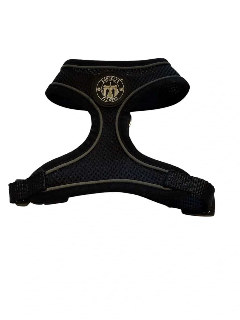 Brooklyn Pet Gear Small Black Mesh Adjustable Dog Harness Reflective Trim